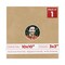 Beige Suede Mat Board for 10x10 Frames - Circle Opening for 3x3 Photos